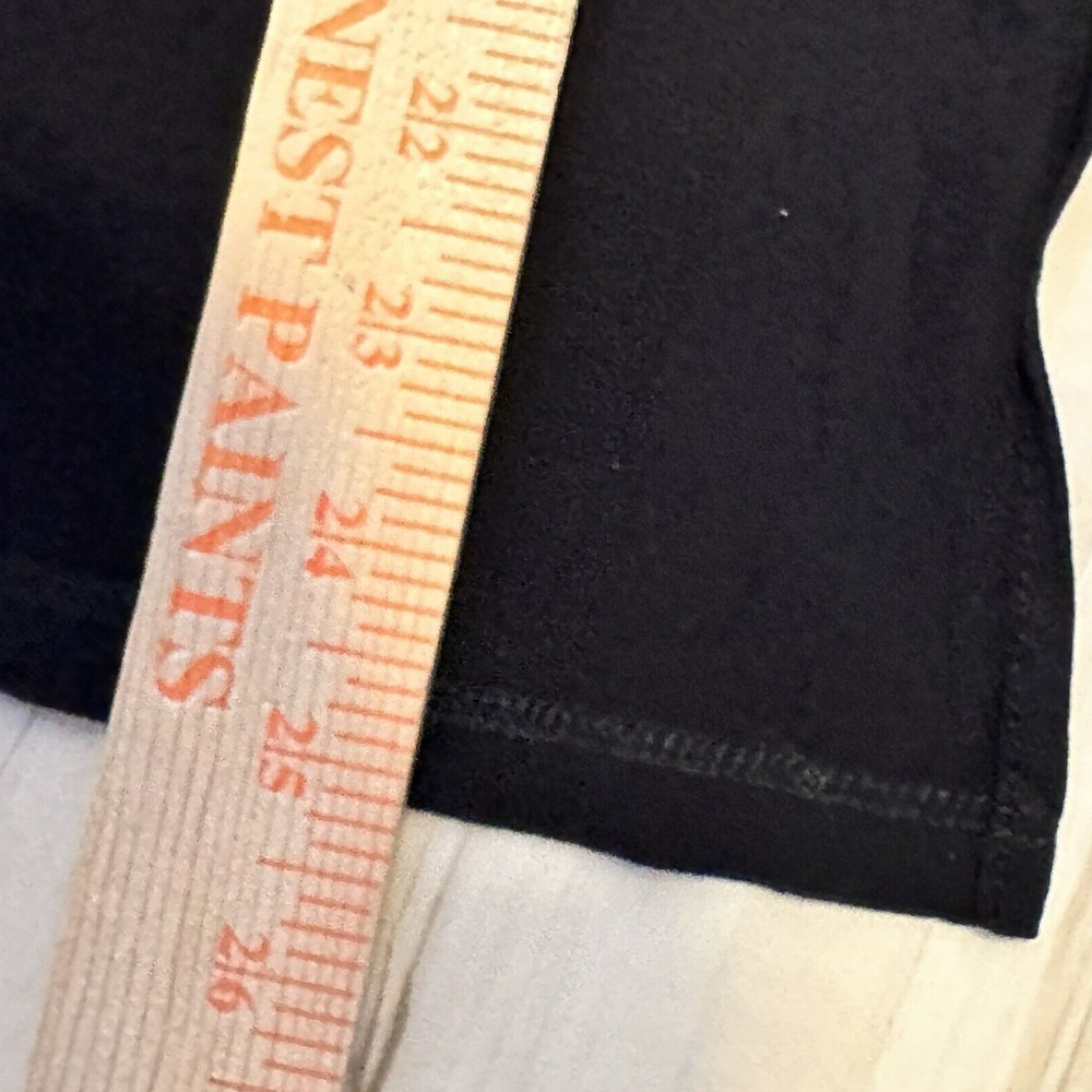 David Lerner New York Black Maxi Dress Double Strap Slit V-Neck Large Made USA - Picture 9 of 9